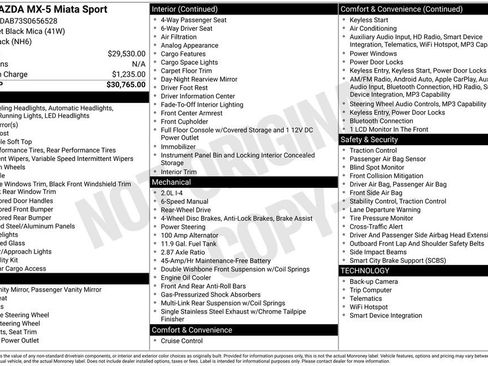 New 2025 MAZDA MX-5 Miata Sport image 4