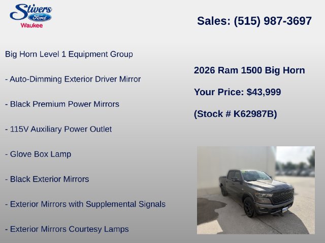 Used 2026 RAM 1500 Big Horn w/ Night Edition AWD/4WD image 16