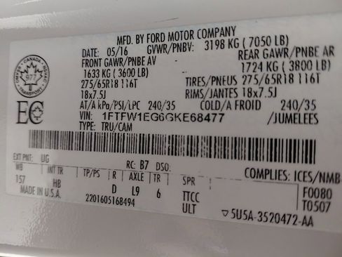 Used 2016 Ford F150 Lariat w/ Equipment Group 502A Luxury image 20