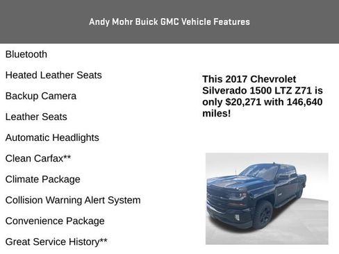 Used 2017 Chevrolet Silverado 1500 LTZ Z71 w/ LTZ Plus Package AWD/4WD image 4