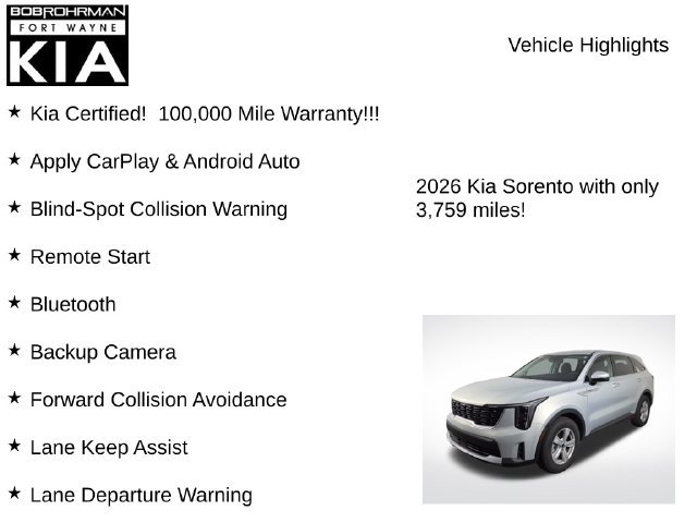 Used 2026 Kia Sorento LX FWD image 7