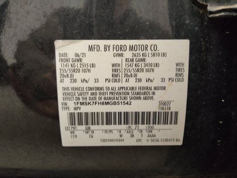 Used 2021 Ford Explorer Limited w/ Equipment Group 301A RWD image 33