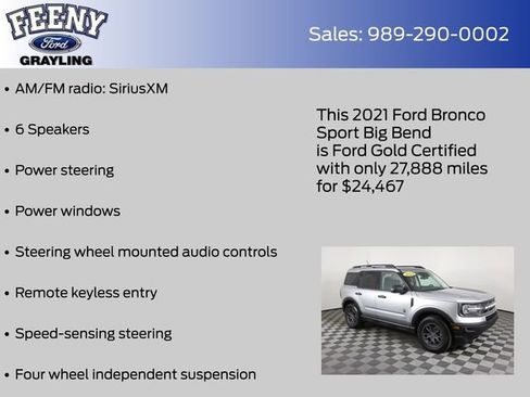 Certified 2021 Ford Bronco Sport Big Bend image 8