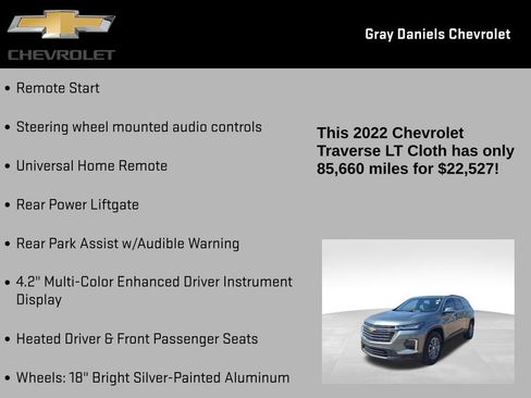 Certified 2022 Chevrolet Traverse LT image 17