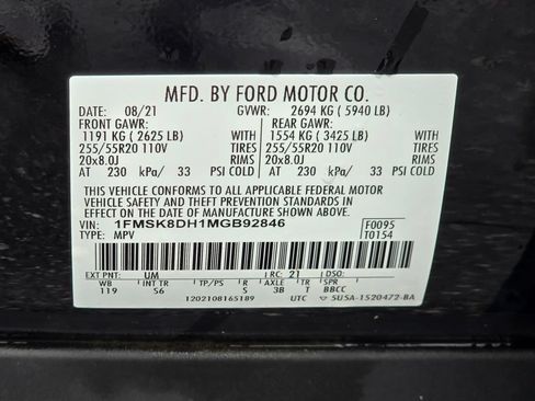 Used 2021 Ford Explorer XLT w/ Equipment Group 202A AWD/4WD image 54
