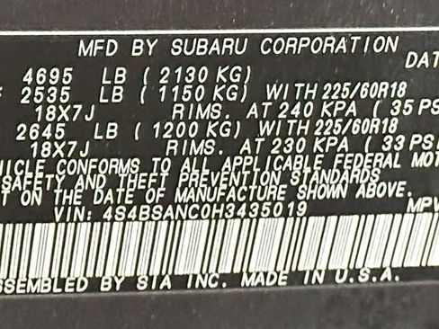 Used 2017 Subaru Outback 2.5i Limited image 59