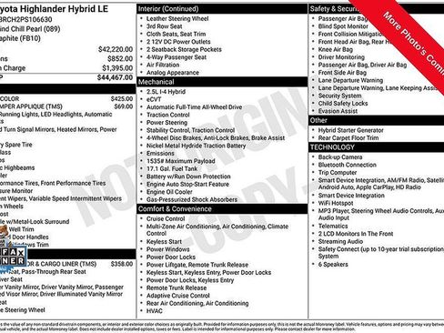 Used 2023 Toyota Highlander LE AWD/4WD image 5