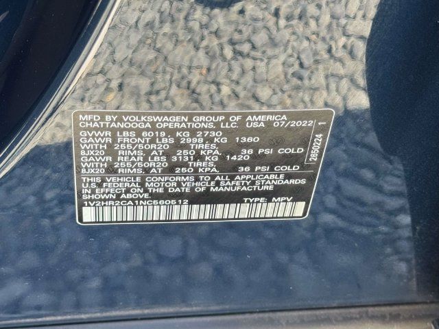 Used 2022 Volkswagen Atlas SE w/ Black Wheel Package AWD/4WD image 26