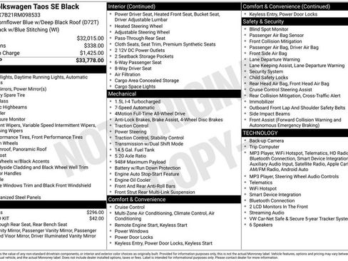 Certified 2024 Volkswagen Taos SE AWD/4WD image 36