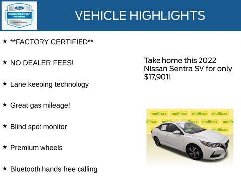 Used 2022 Nissan Sentra SV FWD image 12
