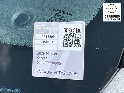 Certified 2026 Nissan Sentra SV w/ Floor Mat Package FWD image 31