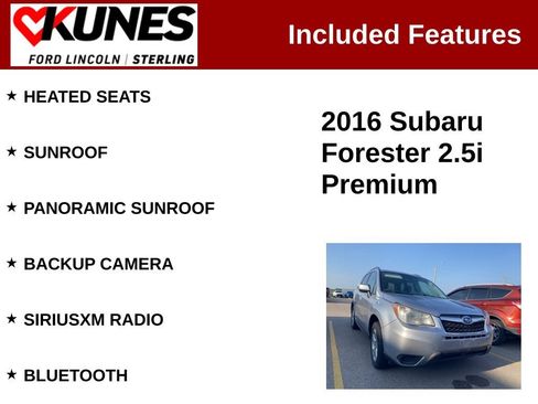 Used 2016 Subaru Forester 2.5i Premium w/ All-Weather Package AWD/4WD image 2
