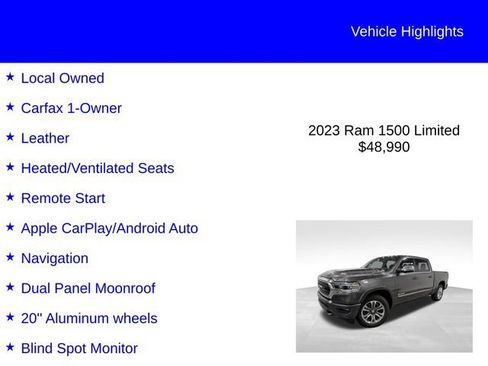 Used 2023 RAM 1500 Limited AWD/4WD image 2