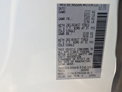 Certified 2025 Nissan Frontier SV image 29