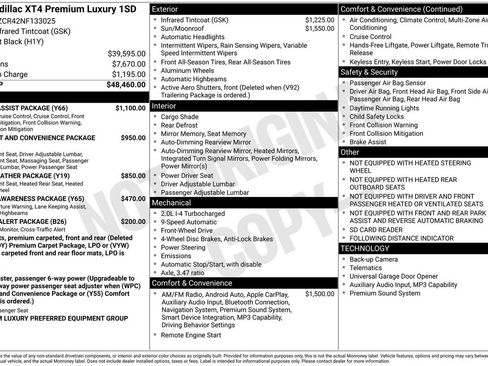 Used 2022 Cadillac XT4 Premium Luxury w/ Driver Assist Package image 35