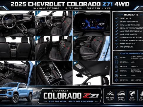 Used 2025 Chevrolet Colorado Z71 w/ Technology Package AWD/4WD image 19