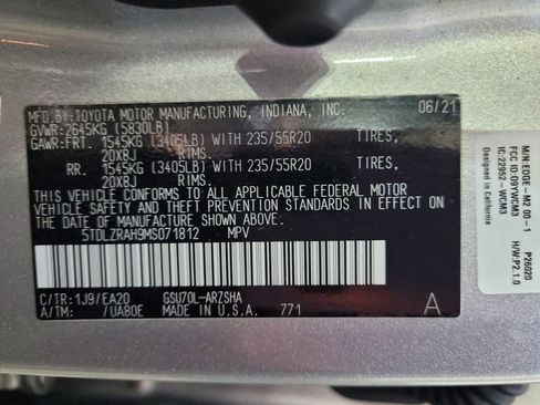 Used 2021 Toyota Highlander XSE FWD image 33