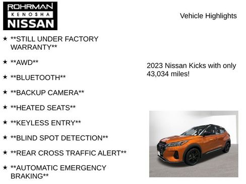 Certified 2023 Nissan Kicks SR w/ SR Premium Package image 8
