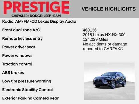 Used 2018 Lexus NX 300 300 Base w/ Accessory Package 2 image 2