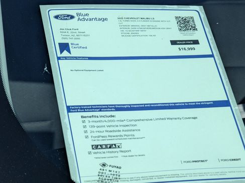 Used 2022 Chevrolet Malibu LS w/ Driver Confidence Package II image 12