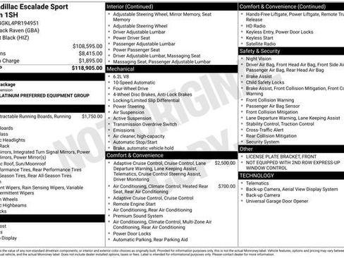 Certified 2023 Cadillac Escalade Sport Platinum AWD/4WD image 34