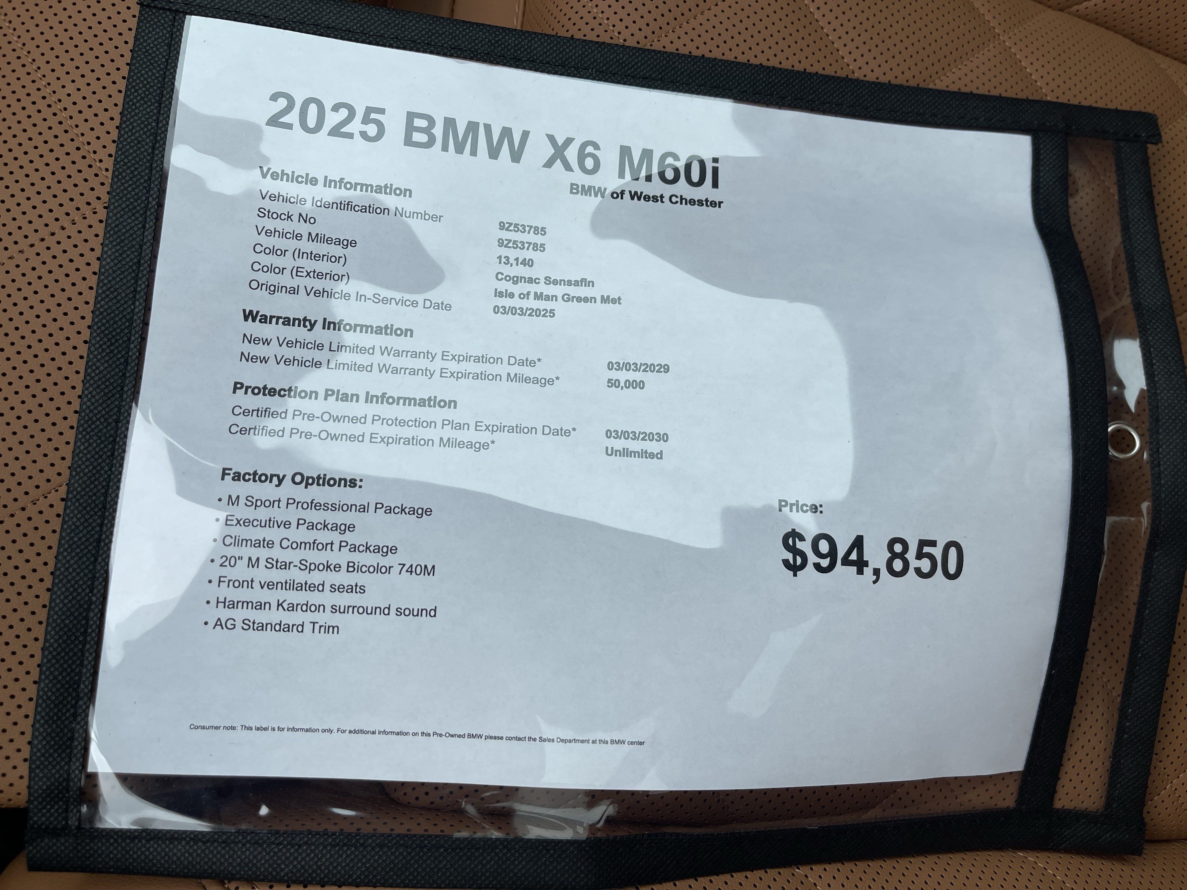 Certified 2025 BMW X6 M60i AWD/4WD image 18