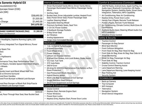 Used 2025 Kia Sorento EX w/ EX Panoramic Sunroof Package FWD image 3