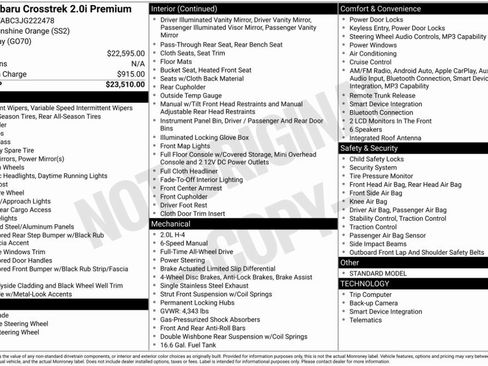 Used 2018 Subaru Crosstrek 2.0i Premium image 7