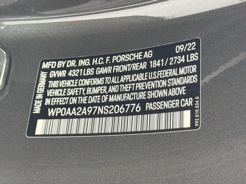 Certified 2022 Porsche 911 Carrera w/ Premium Package RWD image 35