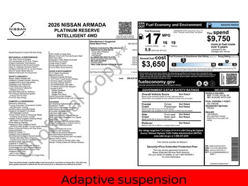 New 2026 Nissan Armada Platinum Reserve image 7