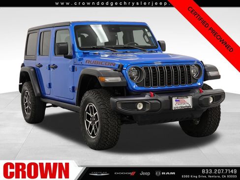 Certified 2025 Jeep Wrangler Unlimited Rubicon AWD/4WD image 1