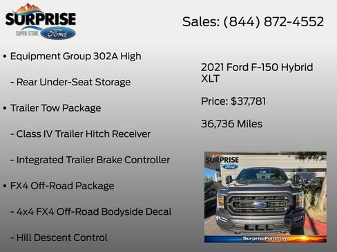 Used 2021 Ford F150 XLT w/ Equipment Group 302A High AWD/4WD image 20