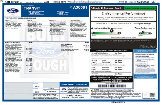 Used 2025 Ford Transit 250 Low Roof w/ Exterior Upgrade Package RWD image 10