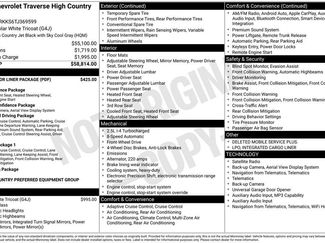 New 2026 Chevrolet Traverse High Country w/ LPO, Floor Liner Package FWD video 4