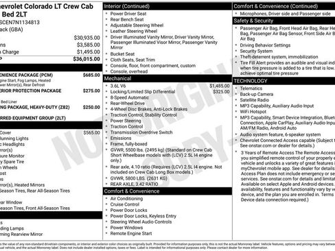 Used 2022 Chevrolet Colorado LT w/ LT Convenience Package RWD image 33