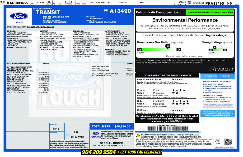 Used 2023 Ford Transit 350 XLT AWD/4WD image 2
