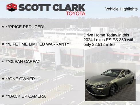 Used 2024 Lexus ES 350 w/ Premium Package image 12
