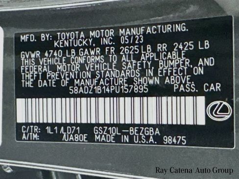 Certified 2023 Lexus ES 350 w/ Premium Package FWD image 33