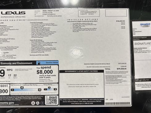 New 2026 Lexus LX 600 4WD w/ Luxury Package image 45