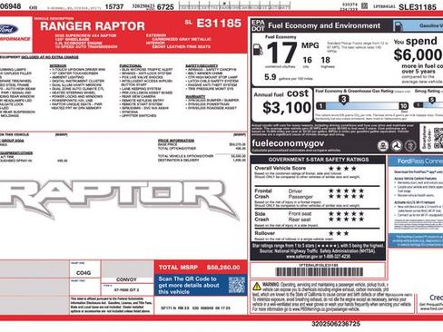 Certified 2025 Ford Ranger Raptor AWD/4WD image 5