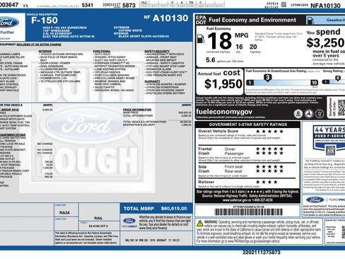 Used 2022 Ford F150 Tremor w/ Equipment Group 401A Mid AWD/4WD image 3