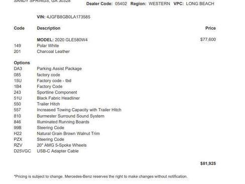 Used 2020 Mercedes-Benz GLE 580 4MATIC image 2