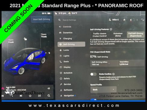 Used 2021 Tesla Model 3 Standard Range Plus RWD image 7