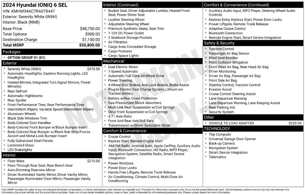New 2024 Hyundai Ioniq 6 SEL AWD/4WD image 6