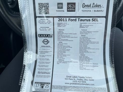Used 2011 Ford Taurus SEL w/ 202A Rapid Spec Order Code AWD/4WD image 27