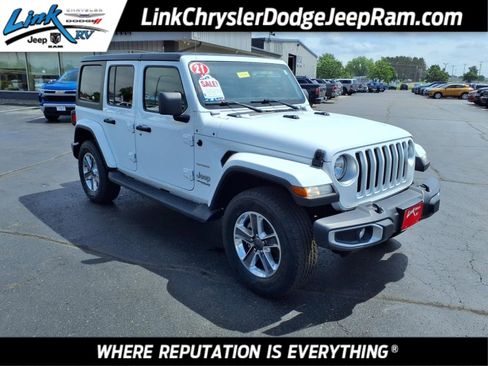 Used 2021 Jeep Wrangler Unlimited Sahara w/ Cold Weather Group image 1