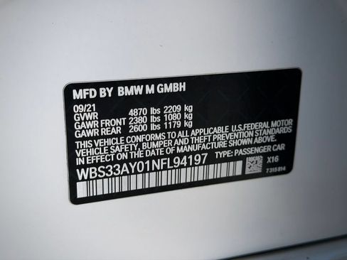 Used 2022 BMW M3 Competition w/ M Carbon Exterior Package RWD image 44