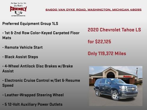 Used 2020 Chevrolet Tahoe LS w/ Enhanced Driver Alert Package image 10