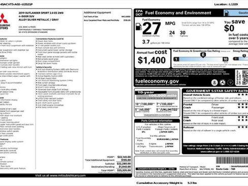 Used 2019 Mitsubishi Outlander Sport ES image 4