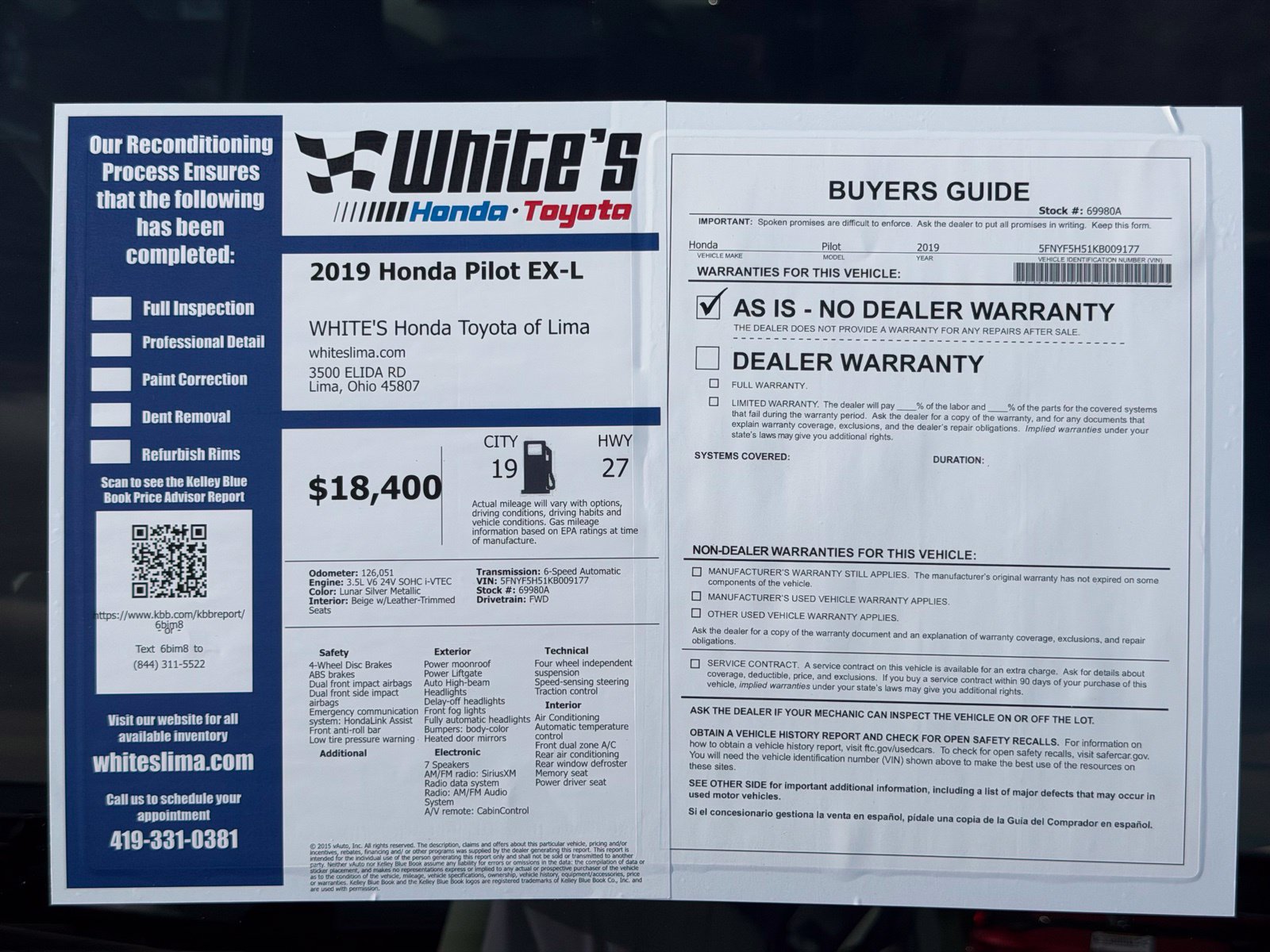Used 2019 Honda Pilot EX-L image 33
